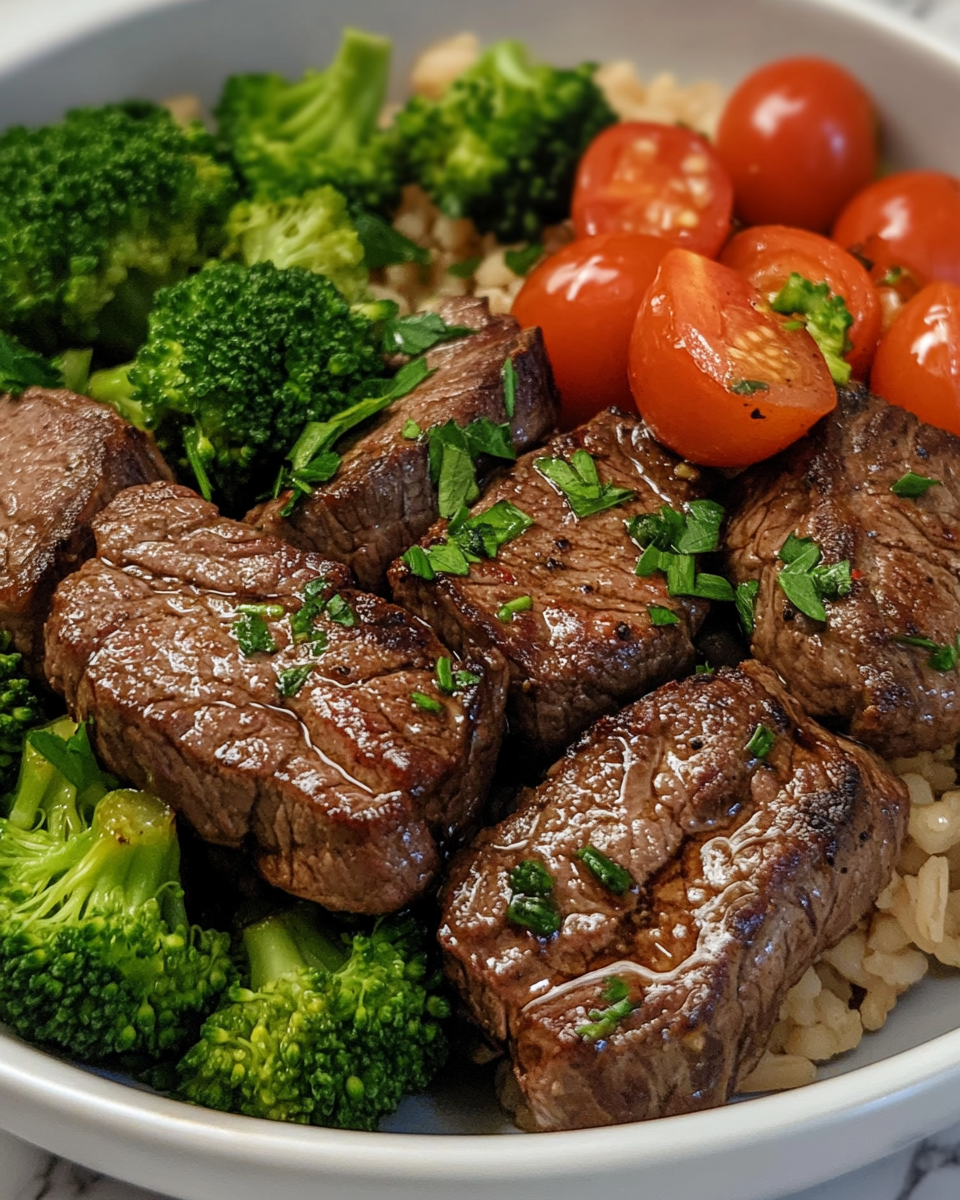 Irresistible Healthy Clean High Protein Garlic Balsamic Steak Bites Meal Prep Flavor Packed Power